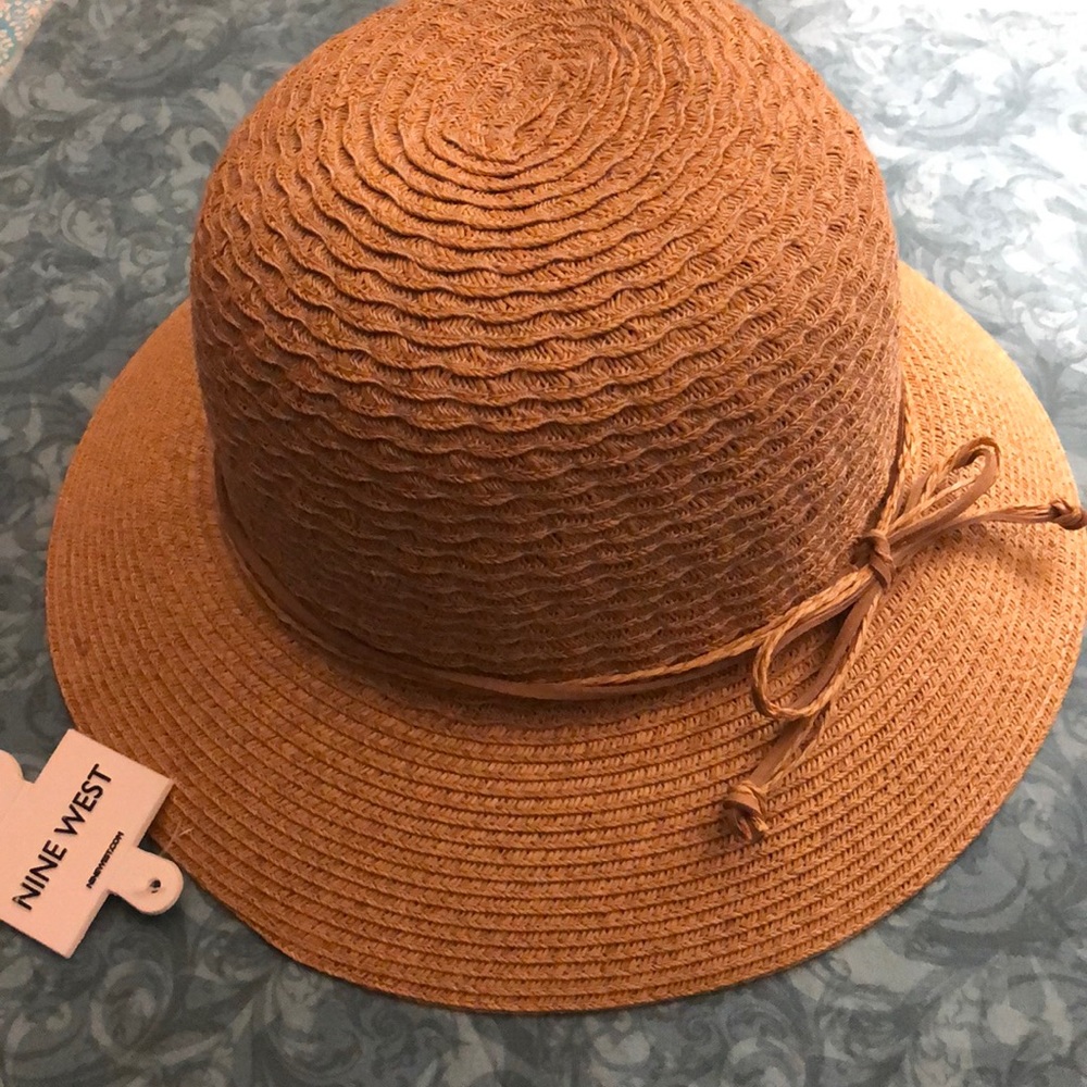 Nine West straw sun hat SPF 50 NWT super sweet hat